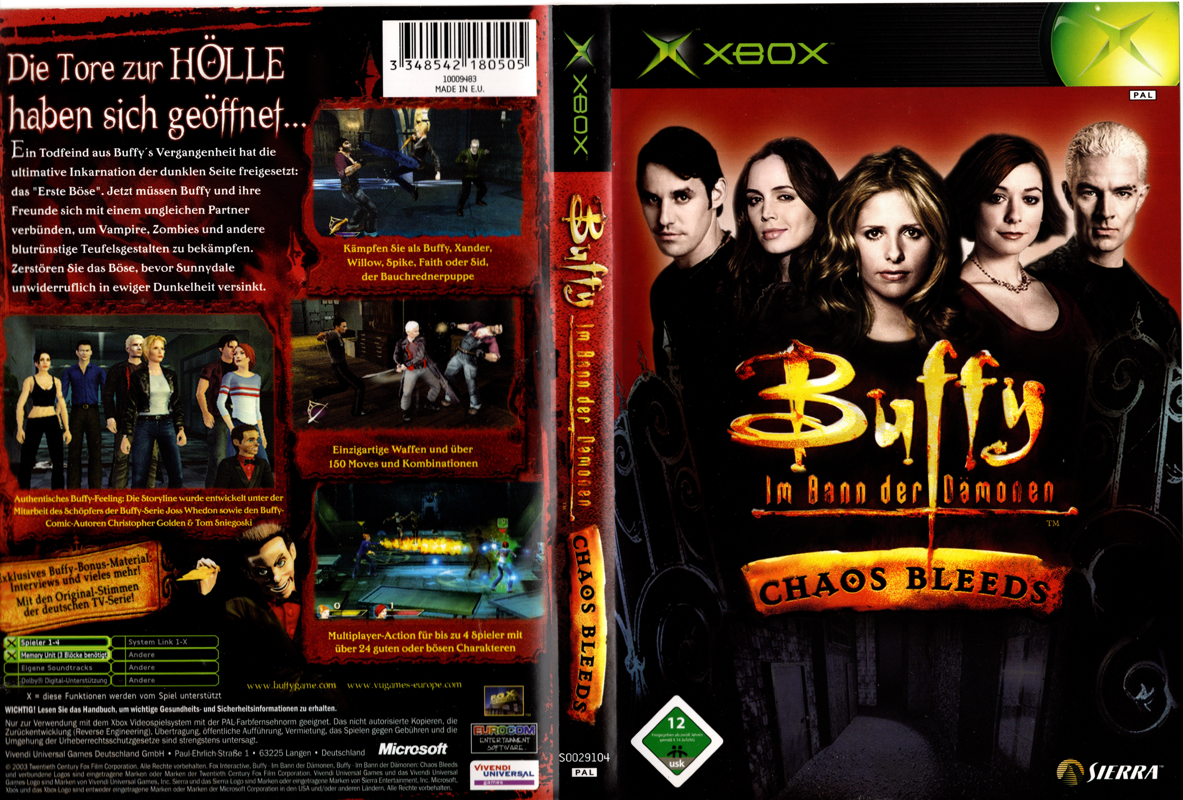 Buffy the Vampire Slayer Chaos Bleeds box art for Xbox